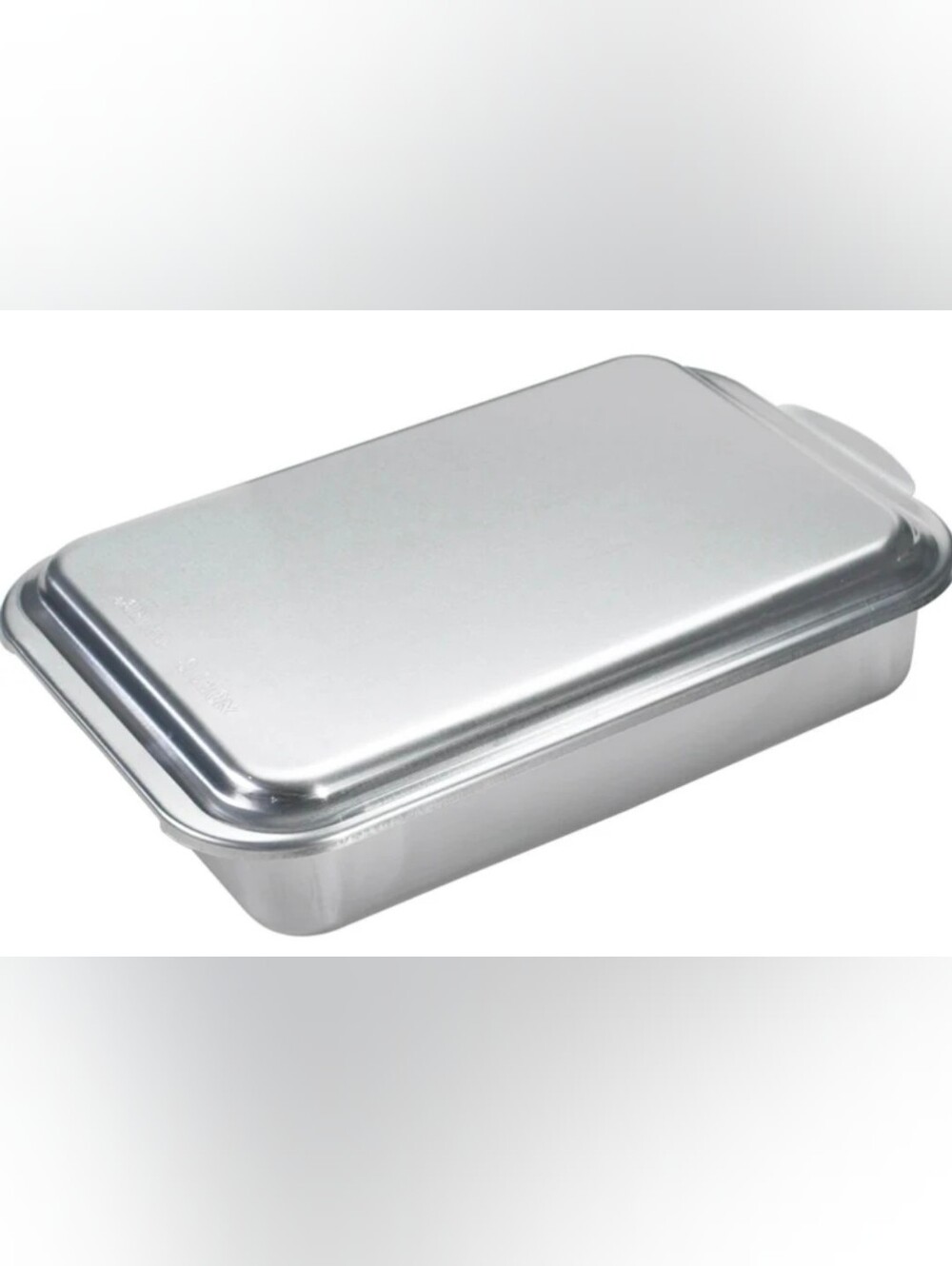 VINTAGE MIRRO ALUMINUM PAN CAKE DESSERT CASSAROLE WITH LID Dish Holder Carrier